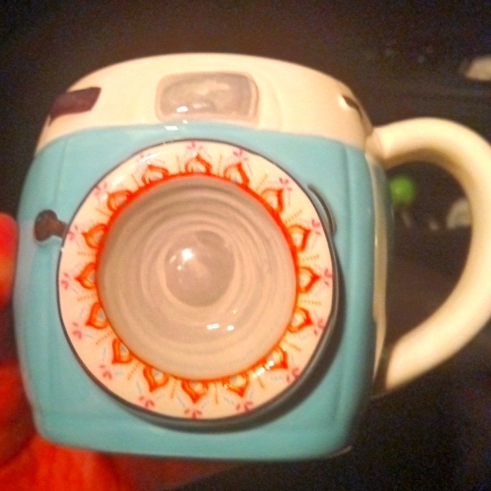 Natural Life ~Be In the Moment~ Camera Photography Mug , Blue white.